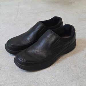 Bostonian Flexlite Men’s Casual Office Black Slip-On Leather Loafers Size 10